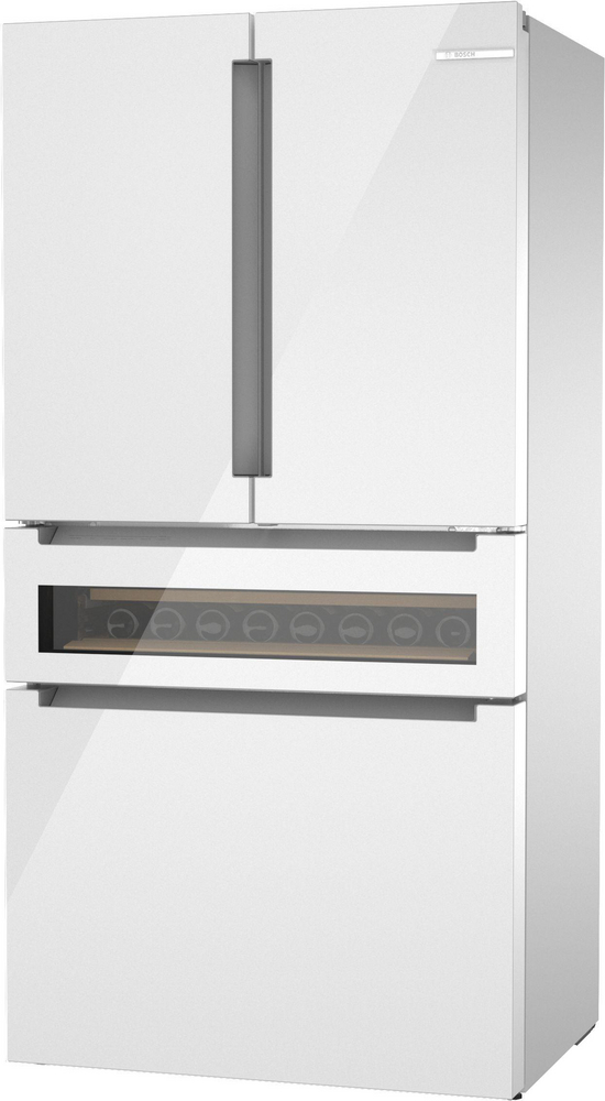 800 SERIES FRENCH DOOR BOTTOM MOUNT REFRIGERATOR, REFRESHMENT CENTER, GLASS OVER WHITE, 72 