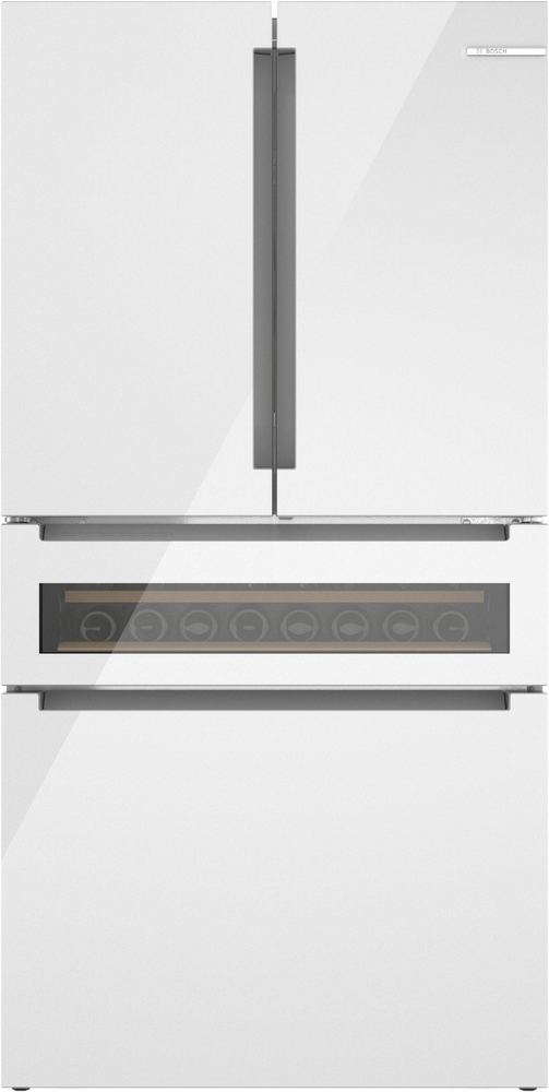 800 SERIES FRENCH DOOR BOTTOM MOUNT REFRIGERATOR, REFRESHMENT CENTER, GLASS OVER WHITE, 72 