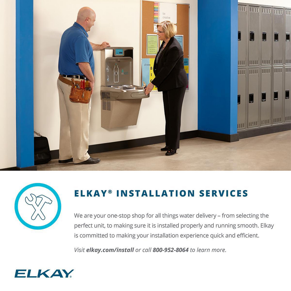 Elkay Stainless Steel Bottle Filling Station with Single Cooler 