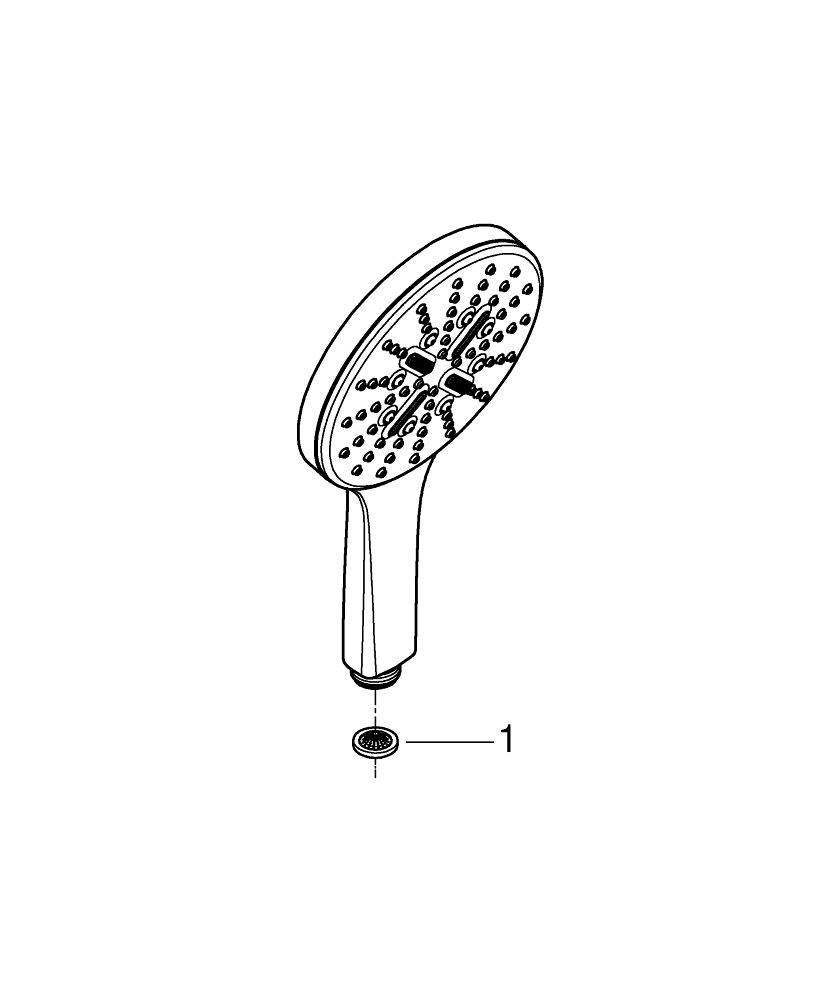 GROHE StarLight&reg; Chrome Multi Function Hand Shower 